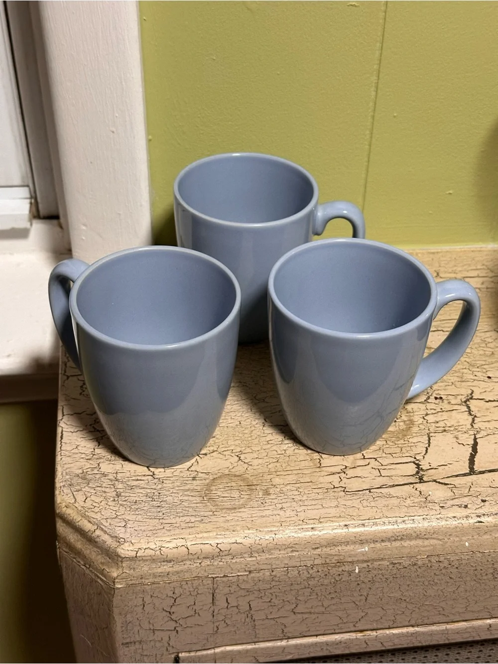 Set of 3 blue mugs #mugs #coffeemugs #kitchen